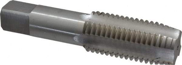 Interstate - 1-3/8 - 6 UNC 3B 4 Flute Bright Finish High Speed Steel Straight Flute Standard Hand Tap - Plug, Left Hand Thread, 6-1/16" OAL, H4 Limit, Oversize - Eagle Tool & Supply