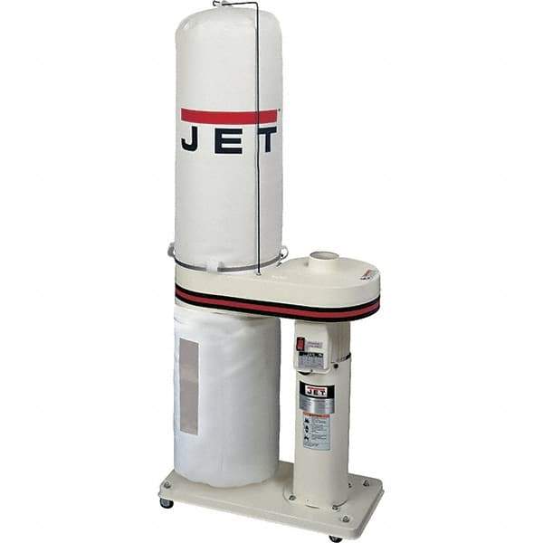 Jet - 30µm, 115/230 Volt Portable Dust Collector - 32" Long x 15-1/2" Deep x 57" High, 4" Connection Diam, 650 CFM Air Flow, 8-1/2" Static Pressure Water Level - Eagle Tool & Supply