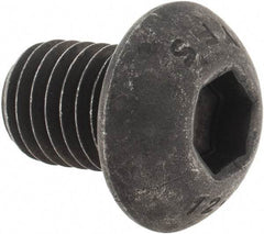 Value Collection - M12x1.75 Metric Coarse Hex Socket Drive, Button Screw - Grade 12.9 Alloy Steel, Black Oxide Finish, Fully Threaded, 16mm Length Under Head - Eagle Tool & Supply