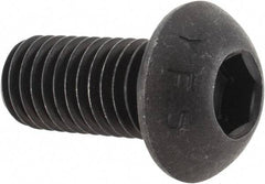 Value Collection - M12x1.75 Metric Coarse Hex Socket Drive, Button Screw - Grade 12.9 Alloy Steel, Black Oxide Finish, Fully Threaded, 25mm Length Under Head - Eagle Tool & Supply