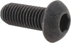 Value Collection - M12x1.75 Metric Coarse Hex Socket Drive, Button Screw - Grade 12.9 Alloy Steel, Black Oxide Finish, Fully Threaded, 30mm Length Under Head - Eagle Tool & Supply