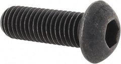 Value Collection - M12x1.75 Metric Coarse Hex Socket Drive, Button Screw - Grade 12.9 Alloy Steel, Black Oxide Finish, Fully Threaded, 35mm Length Under Head - Eagle Tool & Supply