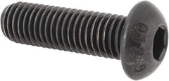 Value Collection - M12x1.75 Metric Coarse Hex Socket Drive, Button Screw - Grade 12.9 Alloy Steel, Black Oxide Finish, Fully Threaded, 40mm Length Under Head - Eagle Tool & Supply