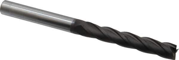 Niagara Cutter - 1/2", 3" LOC, 1/2" Shank Diam, 6" OAL, 4 Flute, Solid Carbide Square End Mill - Single End, Diamond Finish, Spiral Flute, 30° Helix, Right Hand Cut, Right Hand Flute, Series DIAL430 - Eagle Tool & Supply