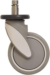 Eagle MHC - 5" Diam x 1-1/4" Wide x 8-5/8" OAH Stem Mount Swivel Caster - Polyurethane, 250 Lb Capacity, Delrin Bearing, 1" Round Stem - Eagle Tool & Supply