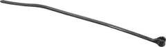 Thomas & Betts - 3.62" Long Black Nylon Standard Cable Tie - 18 Lb Tensile Strength, 0.75mm Thick, 16mm Max Bundle Diam - Eagle Tool & Supply