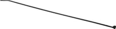 Thomas & Betts - 11.1" Long Black Nylon Standard Cable Tie - 30 Lb Tensile Strength, 1.31mm Thick, 76.2mm Max Bundle Diam - Eagle Tool & Supply