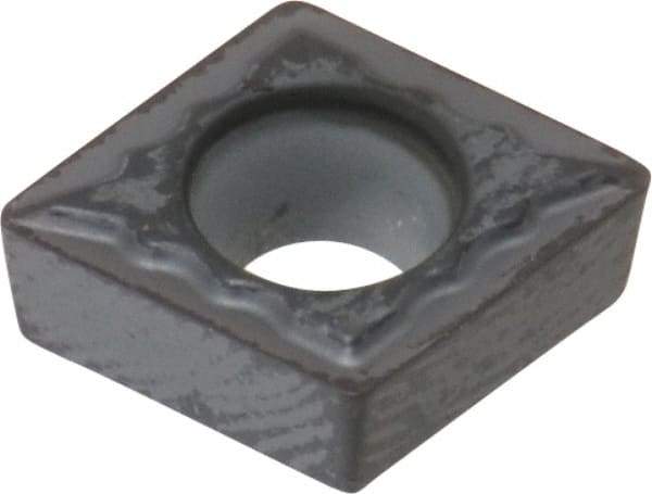 Kennametal - CCMT21.51 UF Grade KC5010 Carbide Turning Insert - TiAlN Finish, 80° Diamond, 1/4" Inscr Circle, 3/32" Thick, 1/64" Corner Radius - Eagle Tool & Supply