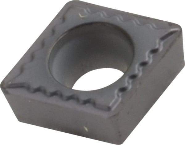 Kennametal - CCMT32.52 UF Grade KC5010 Carbide Turning Insert - TiAlN Finish, 80° Diamond, 3/8" Inscr Circle, 5/32" Thick, 1/32" Corner Radius - Eagle Tool & Supply
