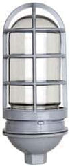 Cooper Crouse-Hinds - 120 Volt, 100 Watt, Incandescent Hazardous Location Light Fixture - Vaporproof, Corrosion & Heat Resistant, Aluminum Housing, 4-1/4" Wide x 9-3/8" High - Eagle Tool & Supply