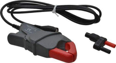 Fluke - Black/Red Electrical Test Equipment Clamp - Use with Digital Multimeters, Powers Quality Meters, Scope Meters - Eagle Tool & Supply