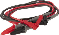 Fluke - Black/Red Electrical Test Equipment Leads - Use with Digital Multimeters - Eagle Tool & Supply