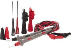 Fluke - Black/Red Electrical Test Equipment Leads Set - Use with Digital Multimeters - Eagle Tool & Supply