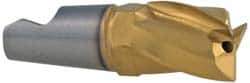 Seco - MM06 M02 Grade F40M Carbide Keyway Milling Tip Insert - TiAlN/TiN Finish, 3 Flutes, 0.228" Cutting Diam, 0.296" Depth of Cut, 0.39" Extension, 0.008" Cnr Rad - Eagle Tool & Supply