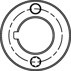 Kennametal - 5/8 Inch Hole Diameter, For 3 Inch Outside Diameter, Compatible Toolholder Style KVNS A2, Slotting Cutter Drive Ring - 1-1/4 Inch Ring Outside Diameter, 0.315 Inch Ring Width - Eagle Tool & Supply