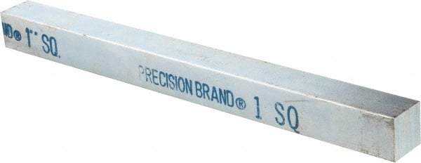 Precision Brand - 12" Long x 1" High x 1" Wide, Zinc-Plated Key Stock - Low Carbon Steel - Eagle Tool & Supply