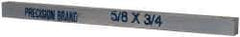 Precision Brand - 12" Long x 3/4" High x 5/8" Wide, Zinc-Plated Key Stock - Low Carbon Steel - Eagle Tool & Supply