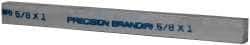 Precision Brand - 12" Long x 1" High x 5/8" Wide, Zinc-Plated Key Stock - Low Carbon Steel - Eagle Tool & Supply