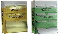 Precision Brand - 4 Piece, 50 Inch Long x 6 Inch Wide x 0.001 to 0.005 Inch Thick, Assortment Roll Shim Stock - Brass, 0.001 to 0.005 Inch Thick - Eagle Tool & Supply