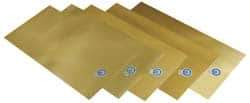 Precision Brand - 15 Piece, 0.001 to 0.031 Inch Thickness, Brass Shim Stock Sheet Assortment - 12 Inch Long x 6 Inch Wide - Eagle Tool & Supply