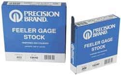 Precision Brand - 0.0015 Inch Thick x 25 Ft. Long x 1/2 Inch Wide, Feeler Stock Roll - High Carbon Steel - Eagle Tool & Supply