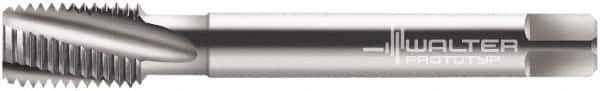 Walter-Prototyp - M10x1.50 Metric 3 Flute 6H Modified Bottoming Spiral Flute Tap - Cobalt, Bright Finish, 100mm OAL, Right Hand Flute, Right Hand Thread, Series 20460 - Exact Industrial Supply
