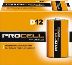 Duracell - Size D, Alkaline, Standard Battery - 1.5 Volts, Button Tab Terminal - Eagle Tool & Supply