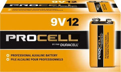 Duracell - Size 9V, Alkaline, 72 Pack, Standard Battery - 9 Volts, Snap Terminal - Eagle Tool & Supply