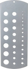 PEC Tools - 1.5mm to 12.5mm Hole Size Drill Gage - 30 Holes - Eagle Tool & Supply