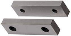 Gibraltar - 8-1/8" Wide x 2-1/2" High x 1" Thick, Flat/No Step Vise Jaw - Soft, Aluminum, Fixed Jaw, Compatible with 8" Vises - Eagle Tool & Supply