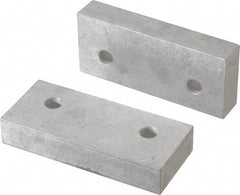 Gibraltar - 4-1/8" Wide x 1-3/4" High x 3/4" Thick, Flat/No Step Vise Jaw - Soft, Aluminum, Fixed Jaw, Compatible with 4" Vises - Eagle Tool & Supply