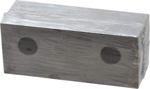 Gibraltar - 4-1/8" Wide x 1-3/4" High x 3/4" Thick, Flat/No Step Vise Jaw - Soft, Steel, Fixed Jaw, Compatible with 4" Vises - Eagle Tool & Supply