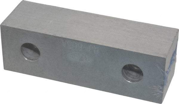 Gibraltar - 6-1/8" Wide x 2" High x 1" Thick, Flat/No Step Vise Jaw - Soft, Aluminum, Fixed Jaw, Compatible with 6" Vises - Eagle Tool & Supply