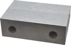 Gibraltar - 6-1/8" Wide x 2" High x 2" Thick, Flat/No Step Vise Jaw - Soft, Aluminum, Fixed Jaw, Compatible with 6" Vises - Eagle Tool & Supply