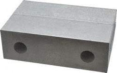 Gibraltar - 6-1/8" Wide x 2" High x 2" Thick, Flat/No Step Vise Jaw - Soft, Aluminum, Fixed Jaw, Compatible with 6" Vises - Eagle Tool & Supply