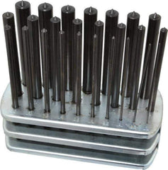 Spellmaco - 25 Piece, 1 to 13mm, Transfer Punch Set - Eagle Tool & Supply