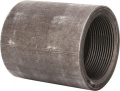 Made in USA - Size 2 x 1", Class 3,000, Forged Carbon Steel Black Pipe Reducing Coupling - 3,000 psi, Threaded End Connection - Eagle Tool & Supply