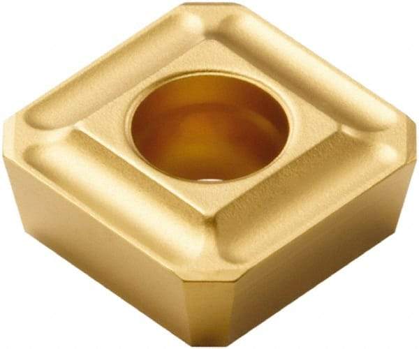 Seco - SPMX0903 75 Grade F40M Carbide Milling Insert - TiAlN/TiN Finish, 1/8" Thick, 3/8" Inscribed Circle - Eagle Tool & Supply