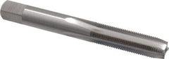 Interstate - M8x0.75 Metric Fine 4 Flute Bright Finish High Speed Steel Straight Flute Standard Hand Tap - Plug, Right Hand Thread, 2-23/32" OAL, 1-1/8" Thread Length, D4 Limit, Oversize - Eagle Tool & Supply