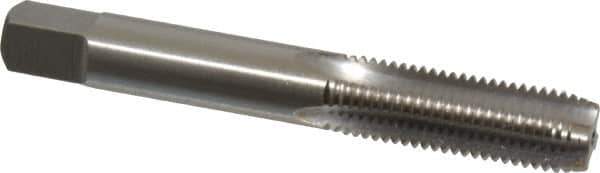 Interstate - M10x1.25 Metric Fine 4 Flute Bright Finish High Speed Steel Straight Flute Standard Hand Tap - Plug, Right Hand Thread, 2-15/16" OAL, 1-1/4" Thread Length, D3 Limit, Oversize - Eagle Tool & Supply