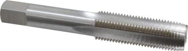 Interstate - M15x1.50 Metric Fine 6H 4 Flute Bright Finish High Speed Steel Straight Flute Standard Hand Tap - Plug, Right Hand Thread, 3-13/16" OAL, 1-13/16" Thread Length, D6 Limit, Oversize - Exact Industrial Supply