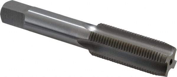 Interstate - M18x1.50 Metric Fine 4 Flute Bright Finish High Speed Steel Straight Flute Standard Hand Tap - Plug, Right Hand Thread, 4-1/32" OAL, 1-13/16" Thread Length, D3 Limit, Oversize - Eagle Tool & Supply