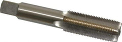 Interstate - M20x1.50 Metric Fine 4 Flute Bright Finish High Speed Steel Straight Flute Standard Hand Tap - Plug, Right Hand Thread, 4-15/32" OAL, 2" Thread Length, D3 Limit, Oversize - Exact Industrial Supply