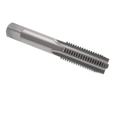 Interstate - M20x2.50 Metric Coarse 6H 4 Flute Bright Finish High Speed Steel Straight Flute Standard Hand Tap - Plug, Right Hand Thread, 4-15/32" OAL, 2" Thread Length, D7 Limit, Oversize - Exact Industrial Supply