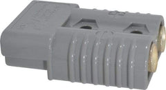 Made in USA - 1/0 AWG, 600 V, 175 A, Battery Connector - Gray - Eagle Tool & Supply