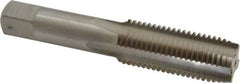 Interstate - M22x2.50 Metric Coarse 4 Flute Bright Finish High Speed Steel Straight Flute Standard Hand Tap - Plug, Right Hand Thread, 4-11/16" OAL, 2-7/32" Thread Length, D4 Limit, Oversize - Eagle Tool & Supply