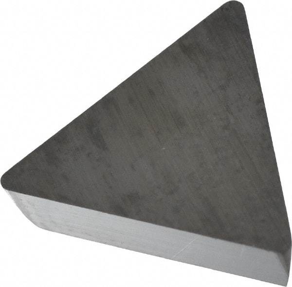 Kennametal - TPG221 Grade K68 Carbide Turning Insert - Uncoated, 60° Triangle, 1/4" Inscr Circle, 1/8" Thick, 1/64" Corner Radius - Eagle Tool & Supply