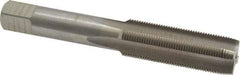 Interstate - M15x1.00 Metric Fine 6H 4 Flute Bright Finish High Speed Steel Straight Flute Standard Hand Tap - Plug, Right Hand Thread, 3-13/16" OAL, 1-13/16" Thread Length, D5 Limit, Oversize - Exact Industrial Supply
