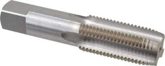 Interstate - M30x3.00 Metric Fine 6H 4 Flute Bright Finish High Speed Steel Straight Flute Standard Hand Tap - Plug, Right Hand Thread, 5-7/16" OAL, 2-9/16" Thread Length, D8 Limit, Oversize - Eagle Tool & Supply