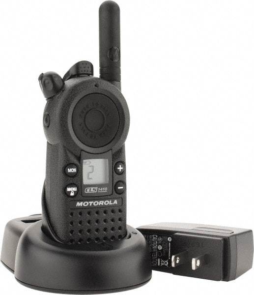 Motorola - 200,000 Sq Ft Range, 4 Channel, 1 Watt, Series CLS, Professional Two Way Radio - UHF Band, Lithium-Ion Battery, 12 hr Life, 5.8" High x 2" Wide x 1.1" Deep, Cloning, Low Battery Alerts - Eagle Tool & Supply